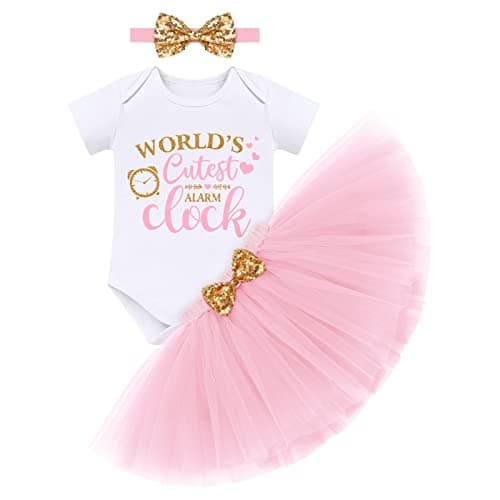 Newborn Baby Girls Princess Romper Tutu Skirt Flower Headband Set