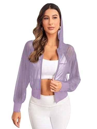 Mesh Sports Jacket Crop Top