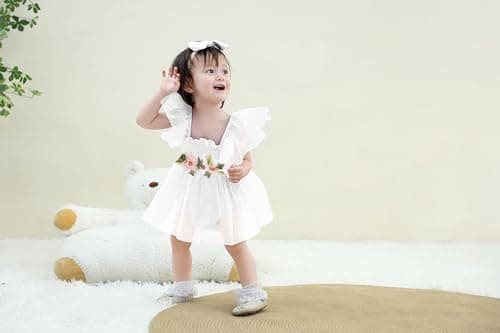 Ruffe Infant Tulle Romper Sleeveless Baby Girl Outfit 0-18M