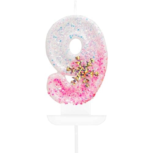 Hongplus Pink Snow Themed 1st Birthday Candles & Decorations