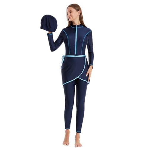IMEKIS Women's Muslim Burkini Swimwear with Cap_cover-Up