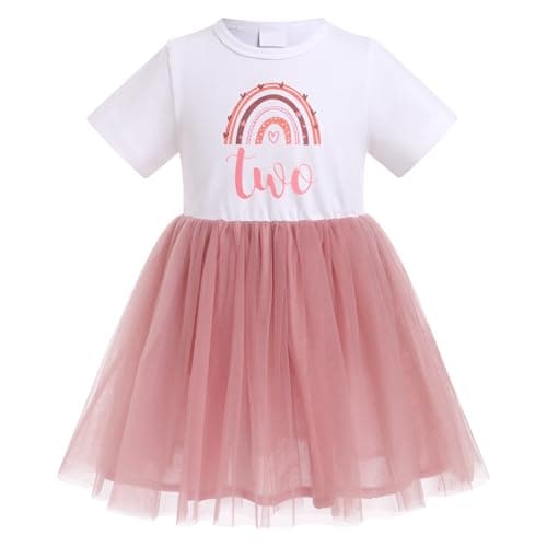 Boho Rainbow Birthday Dress for Toddler Girl - Cake Smash Photo Shoot