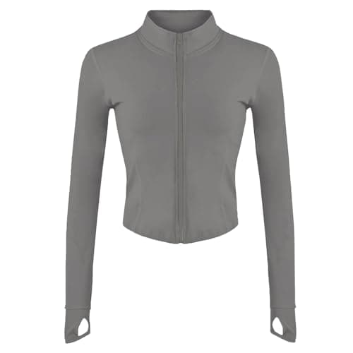 Lviefent Women's Lightweight Full Zip Running Jacket for Slim Fit Yoga Workout