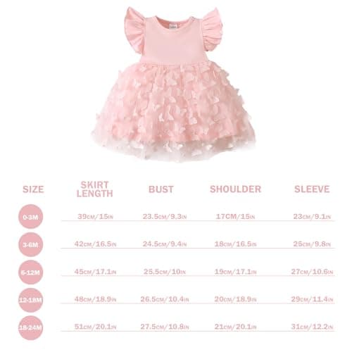 Tentide Baby Girl Butterfly Tutu Dress for Photographs and Birthdays