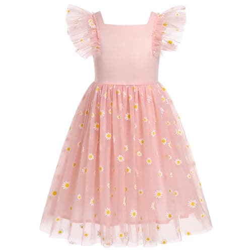 IMEKIS Princess Butterfly Boho Tulle Dress for Toddlers Girls Birthday Pageant