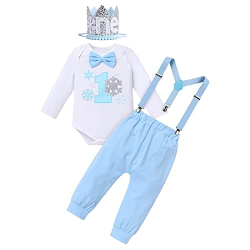 Snowflake 1st Birthday Outfit for Baby Boys