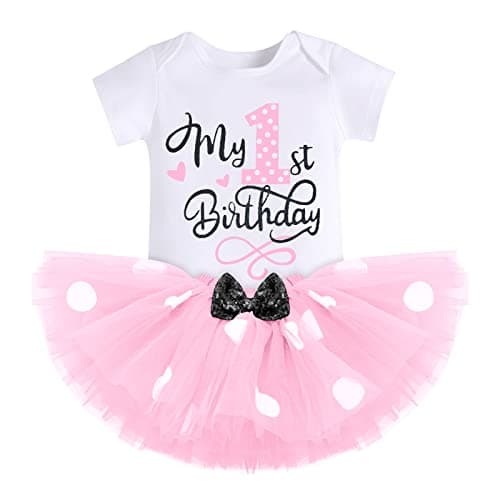 Baby Girl Mouse Birthday Outfit for 1st and 2nd Birthday Cake Smash