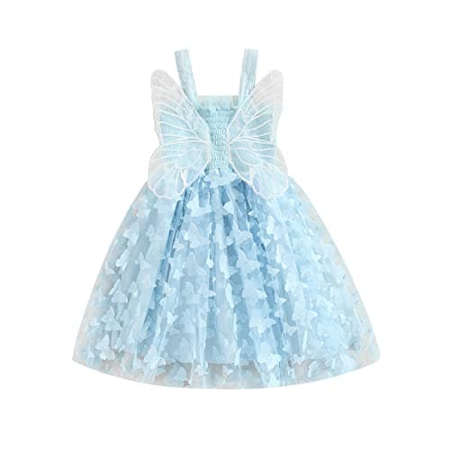 TUSFTAY Toddler Butterfly Wings Birthday Tutu Dress