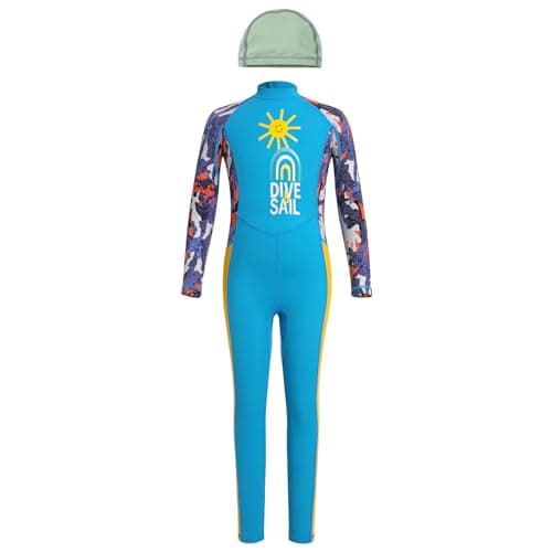 IMEKIS Full Body Wetsuit Rash Guard for Kids UPF 50+ with Hat