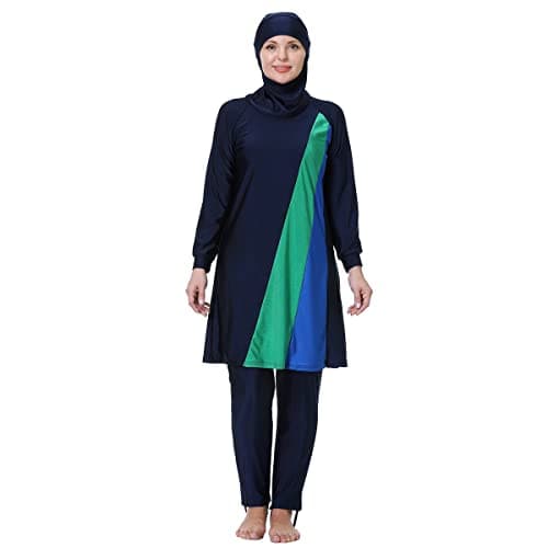 IMEKIS Modest Women's Plus Size Muslim Burkini Swimwear Set