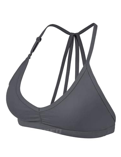 Yeoreo Women's Padded Strappy Open Back Workout Gym Bra