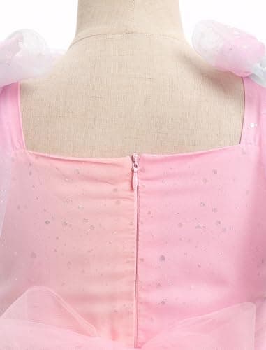 IMEKIS Shiny Heart Tulle Tutu Dress for Toddler Girls 4-10T