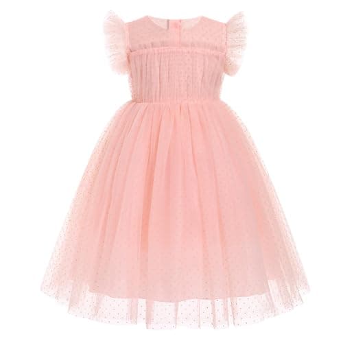 ODOLDI Shiny Rainbow Stars Sequin Dress for Girls Toddler Birthday Party