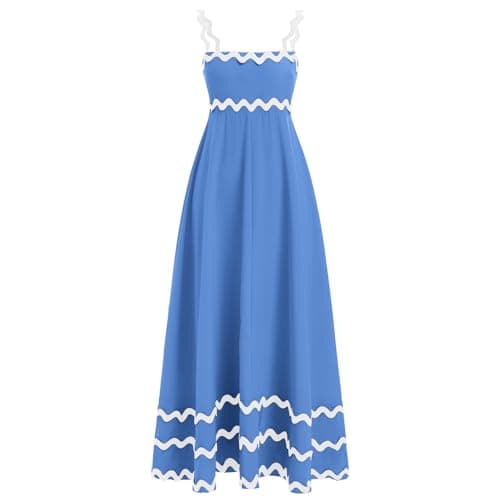 Sexy Women Summer Spaghetti Strap Beach Maxi Dress