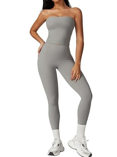 QB Workout Sets for Women: High Waist Leggings & Backless Sports Bra