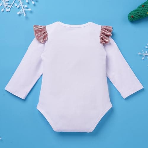 ODASDO Baby Girl 1st Birthday Cake Smash Outfit Set Velvet Skirt
