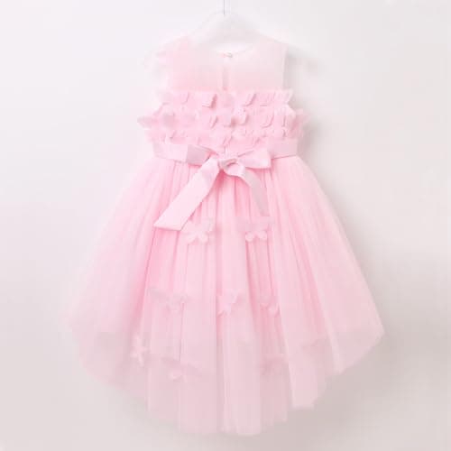 Toddler Girls' Butterfly High-Low Tulle Birthday Dress for Parties and Photos