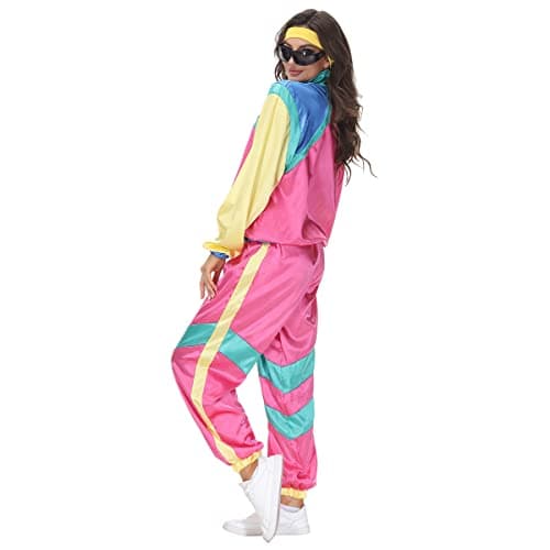 80s Retro Hip Hop Windbreaker Tracksuit for Women Men