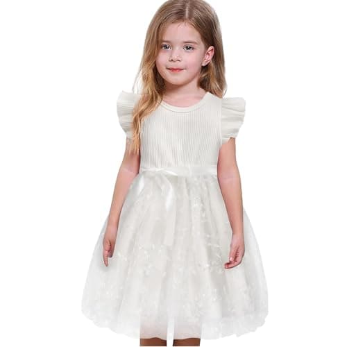 Sinhoon Toddler Girl Tulle Summer Ruffle Dresses 1-6Y