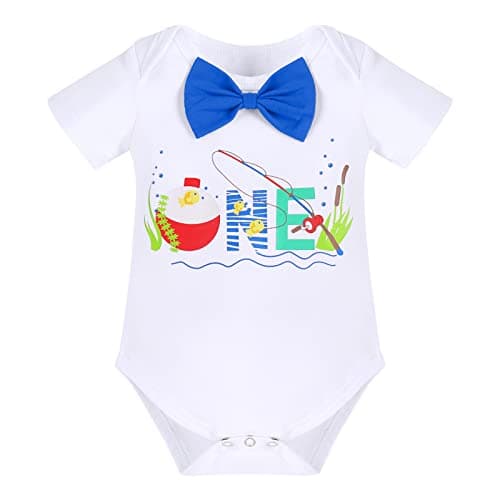 Baby Boy Fishing 1st Birthday Outfit