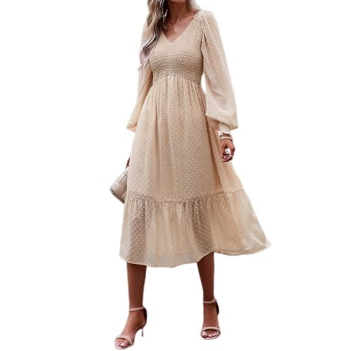 Boho Swiss Dot Smocked Cocktail Dress