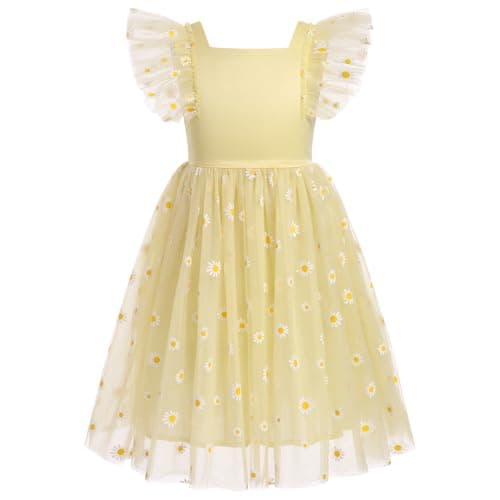 IMEKIS Princess Butterfly Boho Tulle Dress for Toddlers Girls Birthday Pageant
