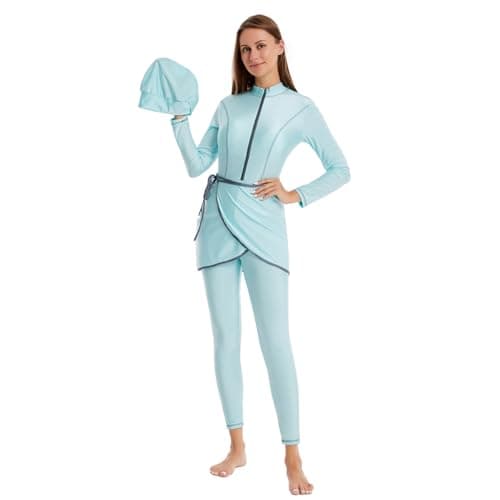 IMEKIS Women's Muslim Burkini Swimwear with Cap_cover-Up