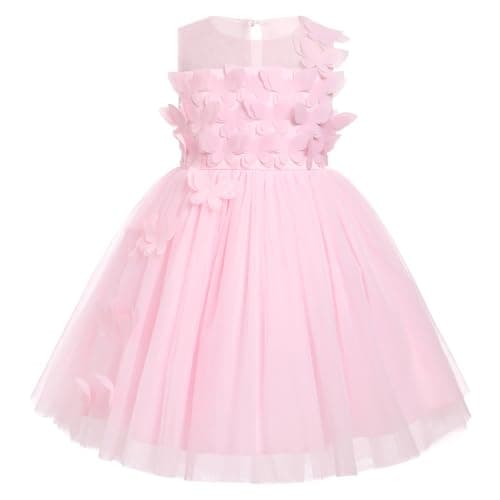 Toddler Girls' Butterfly High-Low Tulle Birthday Dress for Parties and Photos