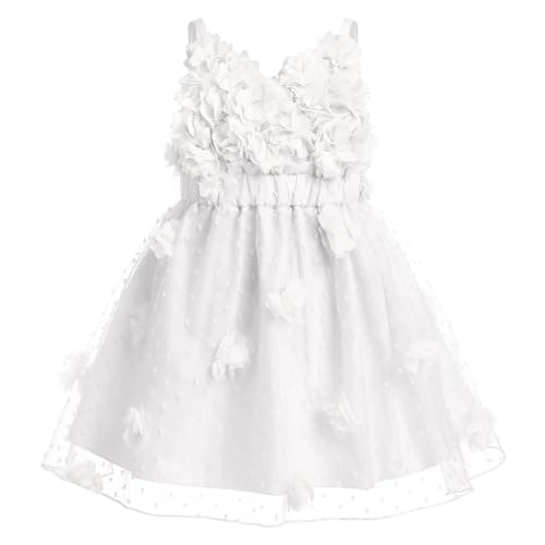 Newborn Baby Girl Flower Tulle Dress for Birthday or Special Occasions