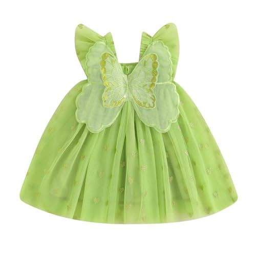 TUSFTAY Toddler Butterfly Wings Birthday Tutu Dress