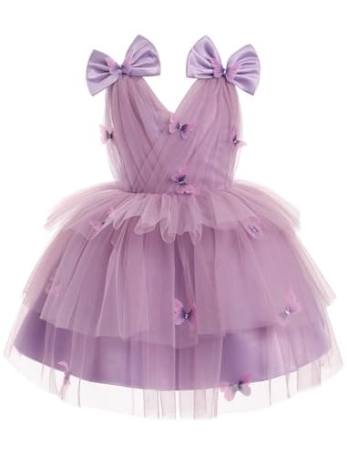 Butterfly Theme Toddler Girls Party Dress