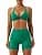 Workout Sets for Women 2 Piece Twist Front Halter Sports Bras High Waist Booty Shorts Exercise Gym Yoga Outfit