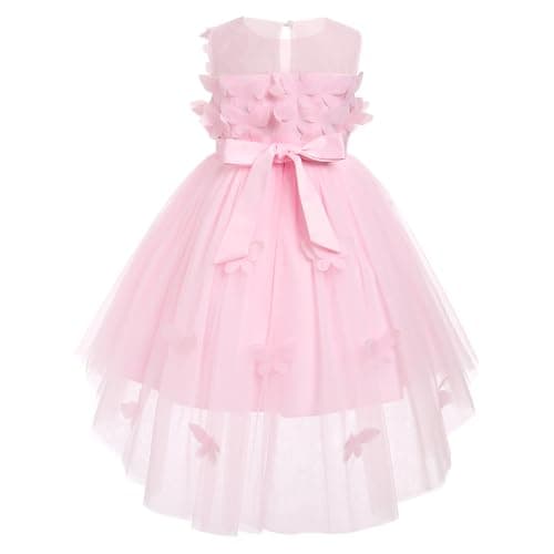 Toddler Girls' Butterfly High-Low Tulle Birthday Dress for Parties and Photos