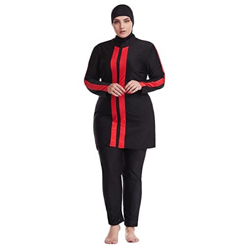 IMEKIS Modest Women's Plus Size Muslim Burkini Swimwear Set