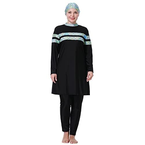 IMEKIS Modest Women's Plus Size Muslim Burkini Swimwear Set