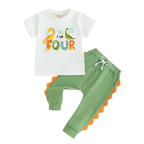 Dcohmch First Birthday Boy Dinosaur Outfit for One-Year-Old