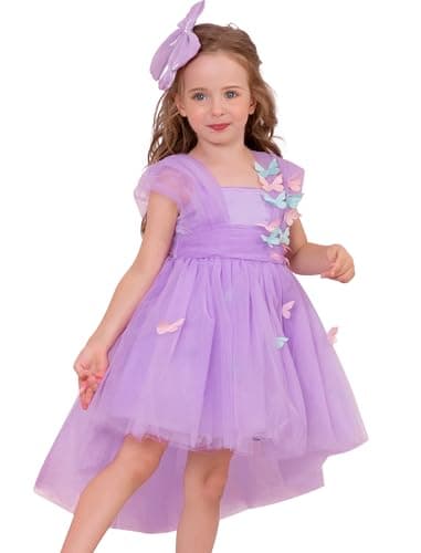 OBEEII Baby Girl Tulle Butterfly Tutu Dress for Birthday Pageant Party