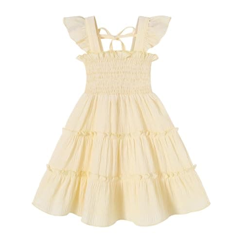 Younger Tree Girls Sleeveless Ruffle Dress Summer Beach Outfit