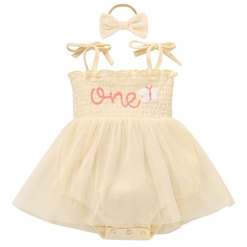 Baby Girl Strawberry Birthday Outfit: Boho Romper Dress with Headband for Summer Cake Smash Photoshoot