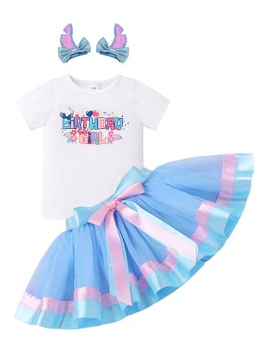 IMEKIS Toddler Birthday Outfit Ruffle Tutu Skirt Dog Ears Hair Clips Set Ideal for 1-6T Birthday Photoshoots  
IMEKIS Toddler Birthday Girl Outfit Shirt Ruffle Tutu Skirt Perfect for 1-6T Birthday Parties  
IMEKIS Cute Birthday Outfit Tutu Skirt with