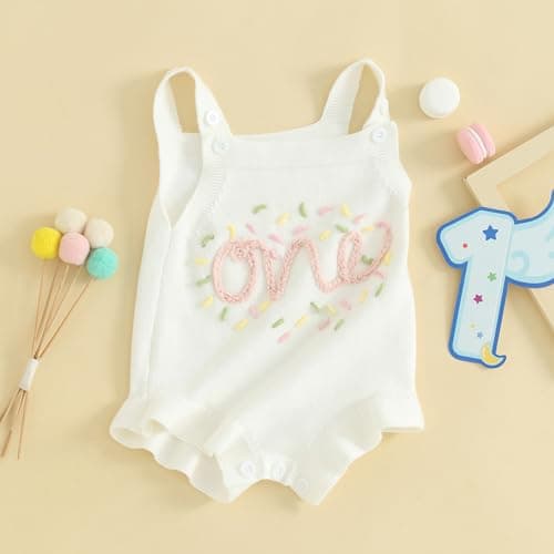 Cute Sleeveless Knit Romper for Birthday and Summer