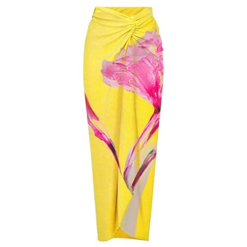 Flower Print Women's Swimsuit Set with Cover Ups - Summer Beach Outfit