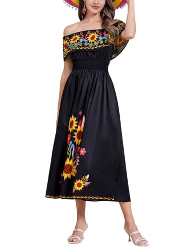 IMEKIS Women's Summer Floral Print Maxi Dress for Beach and Holiday Party
