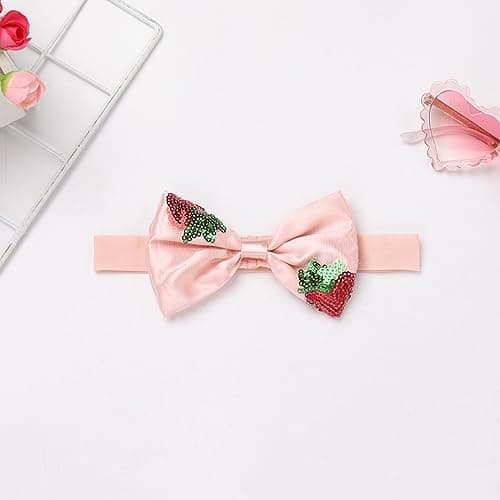 Toddler Baby Girls Strawberry Cherry Dress with Headband for Cake Smash Photo Shoot