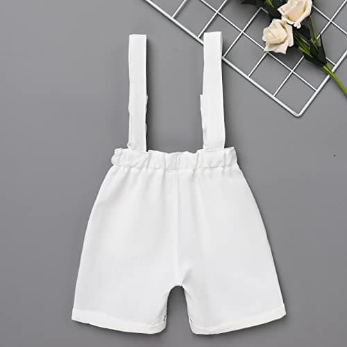 Baby Boy Christening Outfit with Bowtie and Suspenders