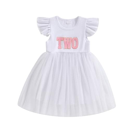 Baby Girls 1st Birthday Outfit: Romper, Tutu Skirt, Summer Clothes