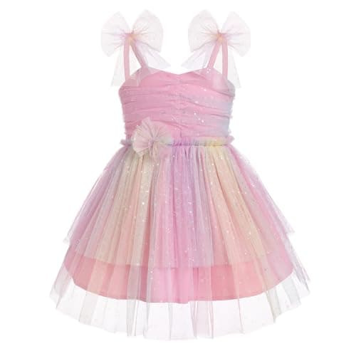 Sequin Ruffle Tulle Bowknot Sundress for Baby Girls