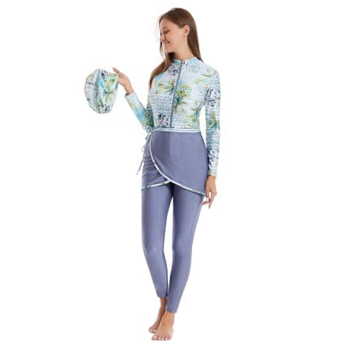 IMEKIS Women's Muslim Burkini Swimwear with Cap_cover-Up