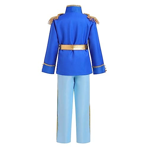 OBEEII Boys Prince Charming Costume for Kids - Royal King Outfit for Carnival, World Book Day, and Halloween