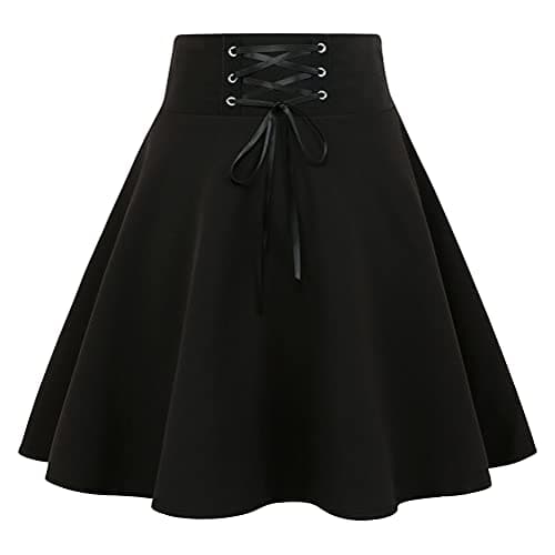 IDEALSANXUN Women's High Waist Gothic Plaid Mini Skirts